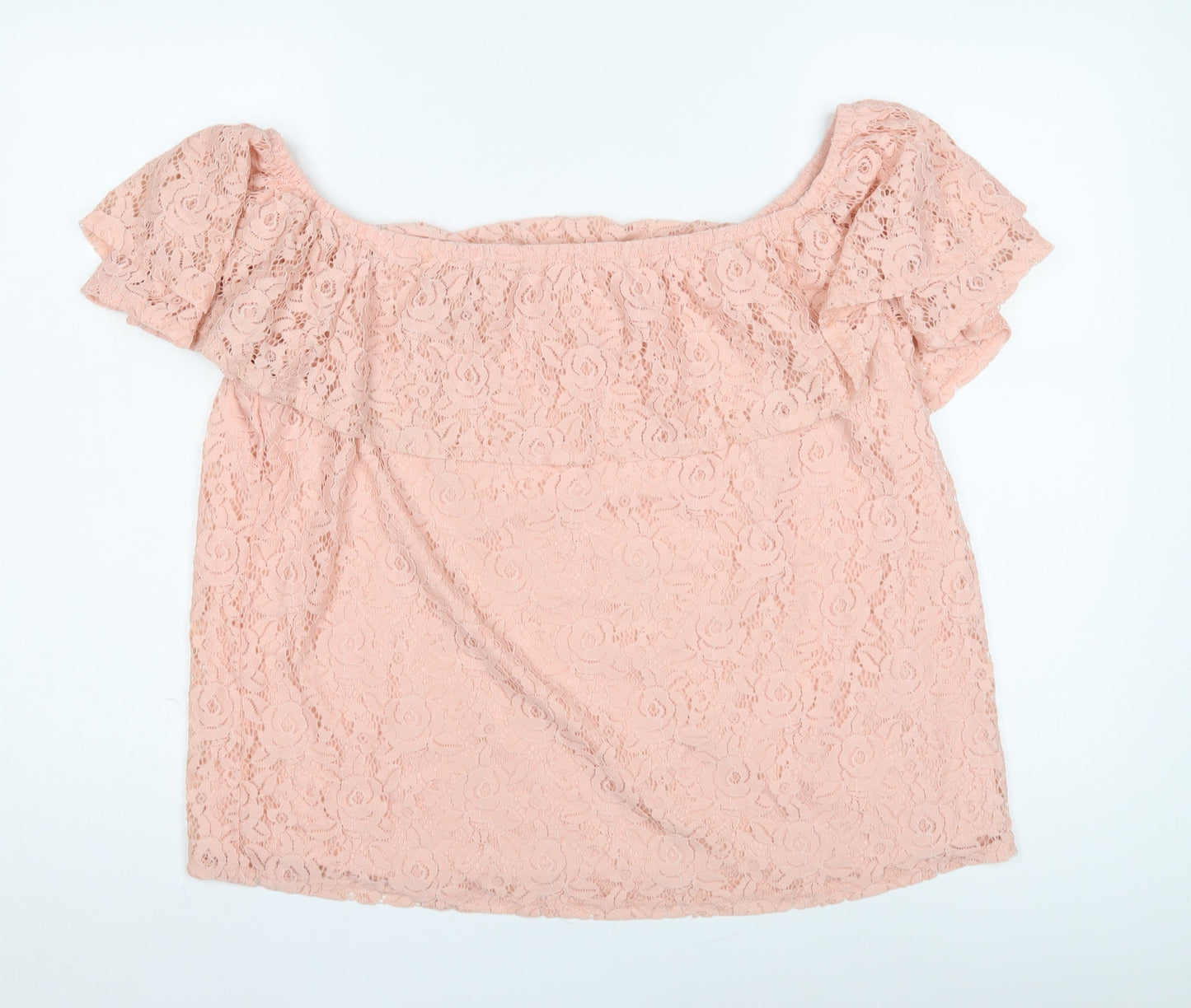 Womens UK Size 18 Dorothy Perkins Pink Off the Shoulder Blouse