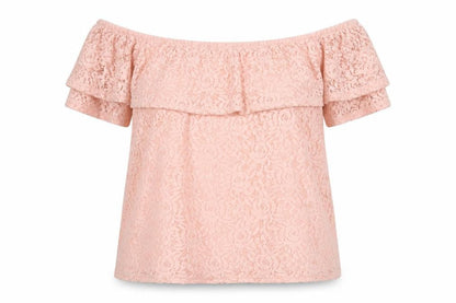 Womens UK Size 18 Dorothy Perkins Pink Off the Shoulder Blouse
