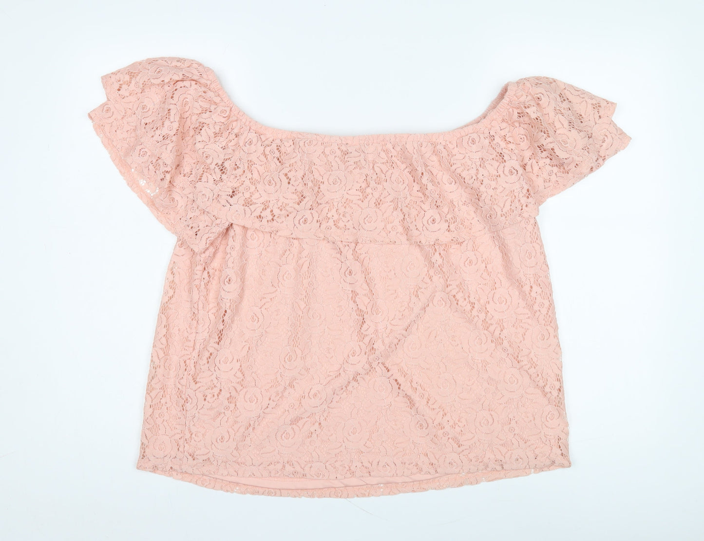 Womens UK Size 18 Dorothy Perkins Pink Off the Shoulder Blouse