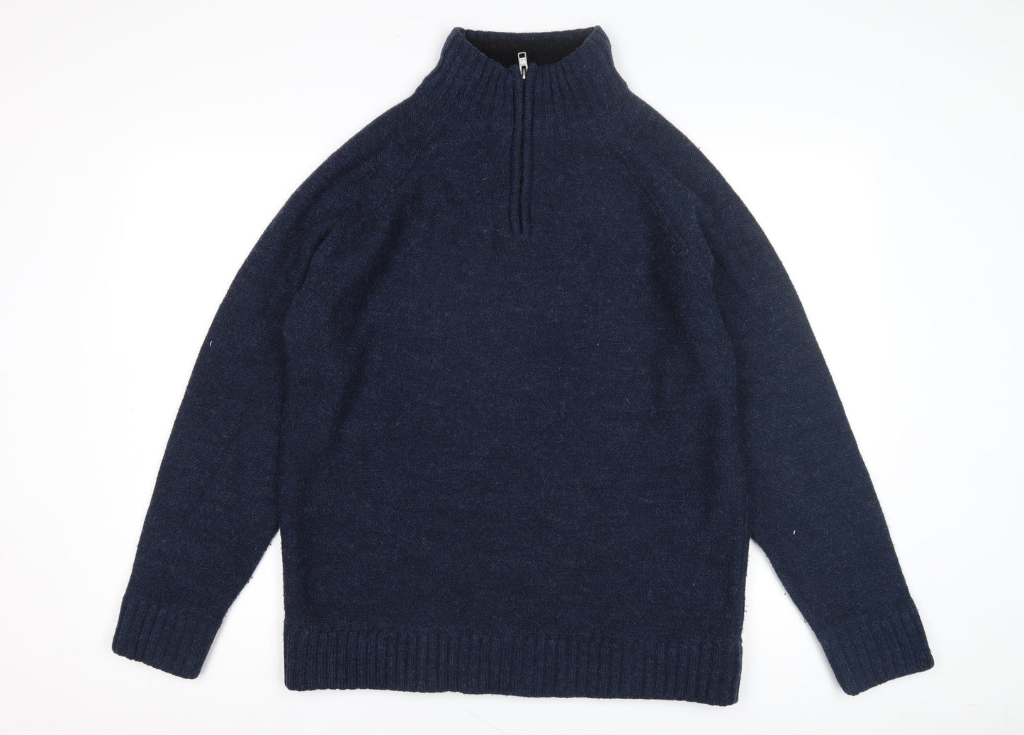 Next Men's Large Blue 1/2 Zip Jumper