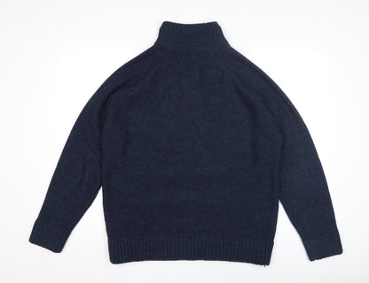 Next Men's Large Blue 1/2 Zip Jumper