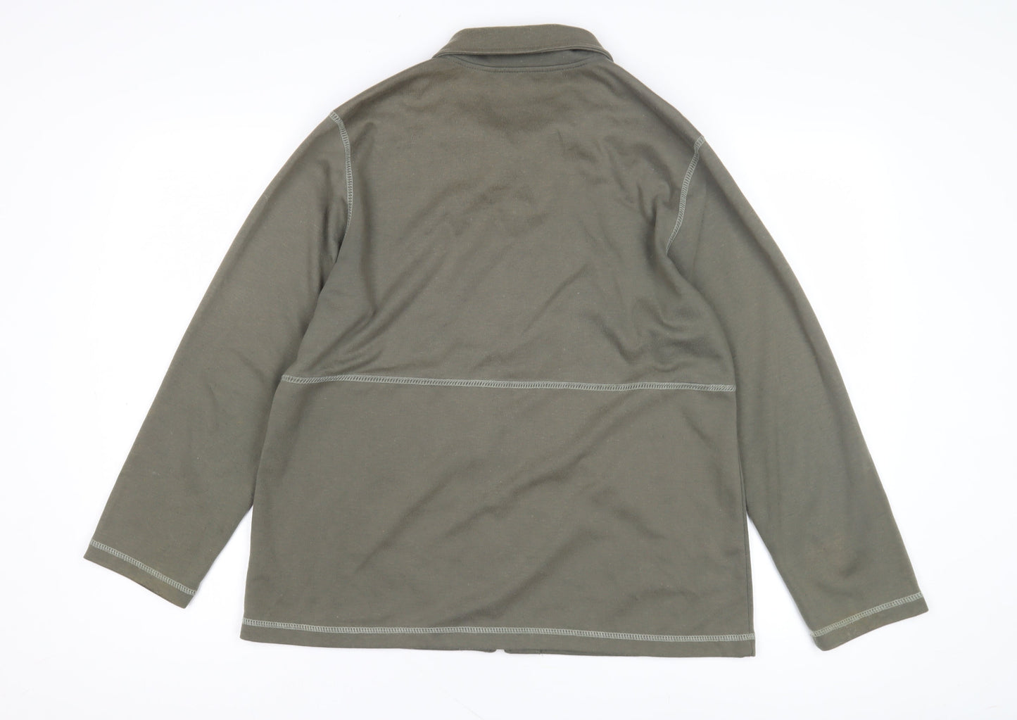 Tigi Women's Green Cardigan, 4XL, Full Zip, Casual
