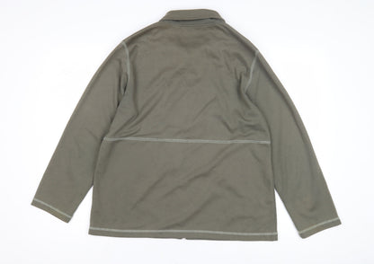 Tigi Women's Green Cardigan, 4XL, Full Zip, Casual