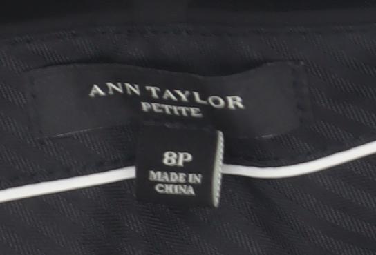 Womens UK Size 8 Slim Ann Taylor Slim Fit Business Black Trousers