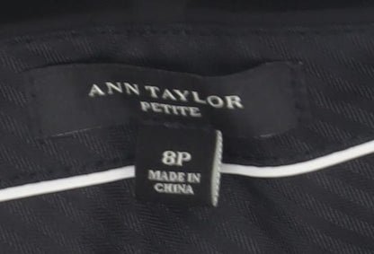 Womens UK Size 8 Slim Ann Taylor Slim Fit Business Black Trousers