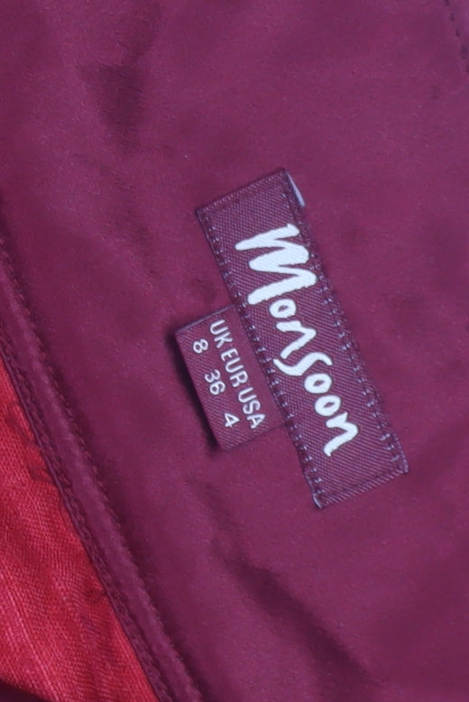 Monsoon Red Floral Women's Skirt Size 8