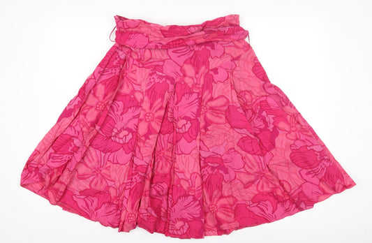 Marks and Spencer Floral Skirt, UK 12, Pink, Women's