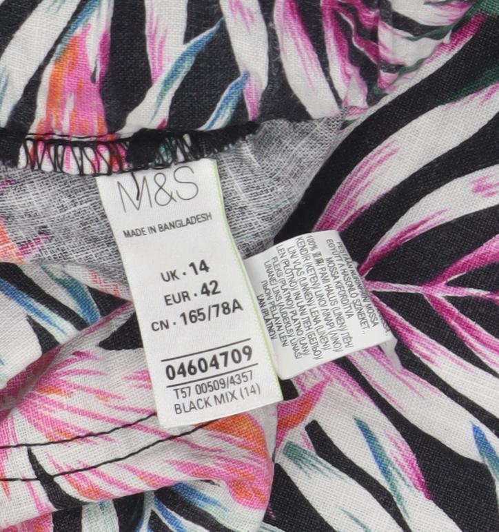 Womens UK Size 14 Marks and Spencer  Cropped Multicoloured Trousers