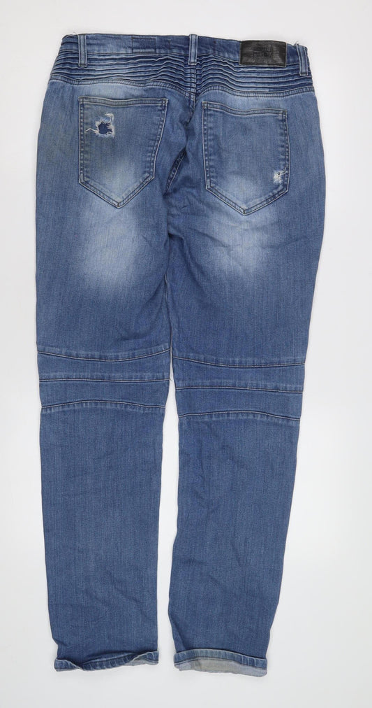 Condemned Nation Men's Blue Skinny Jeans Size 34