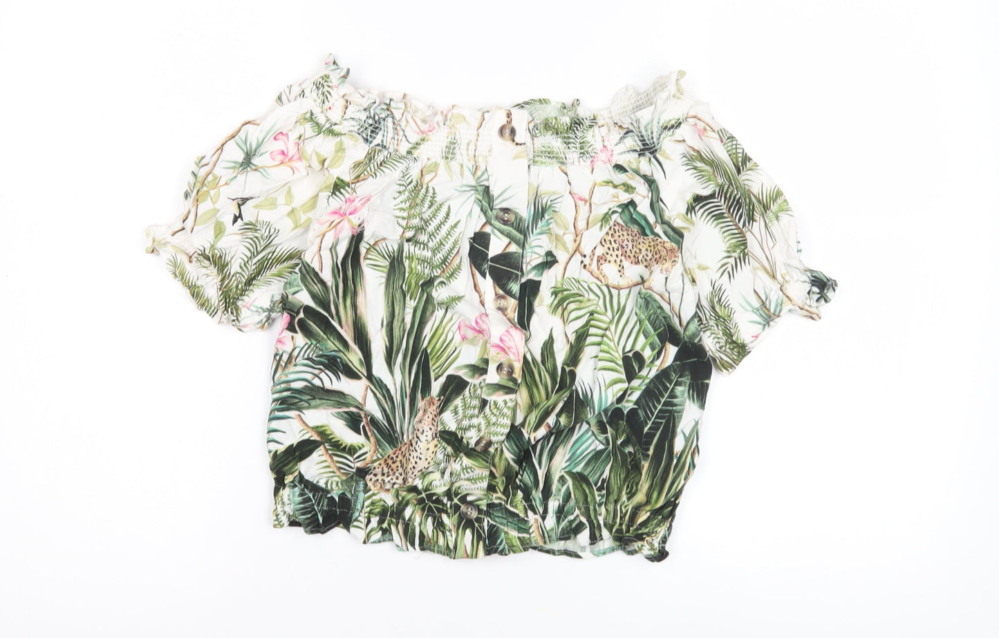 Womens UK Size 6 H&M Multicoloured Basic Blouse