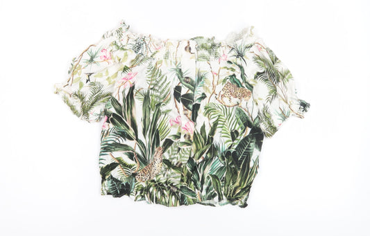 Womens UK Size 6 H&M Multicoloured Basic Blouse