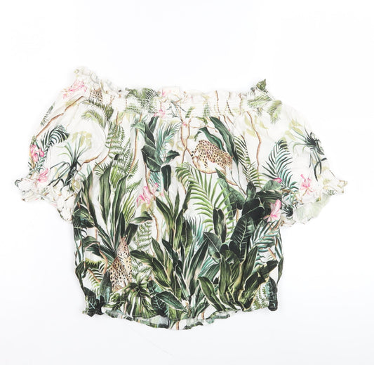 Womens UK Size 6 H&M Multicoloured Basic Blouse