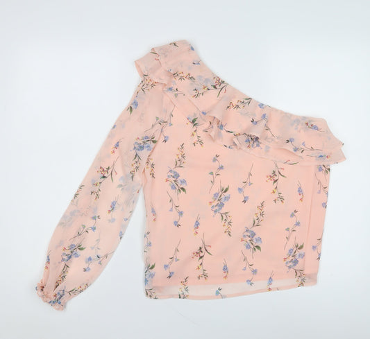 Womens UK Size 12 Lipsy Pink Tunic Blouse
