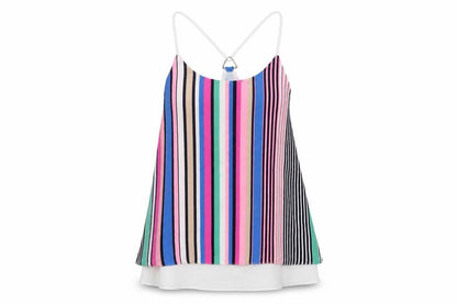 Womens UK Size 10 Quiz Multicoloured Camisole Tank