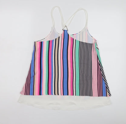 Quiz Women's Multicoloured Striped Tank Top, Size 10