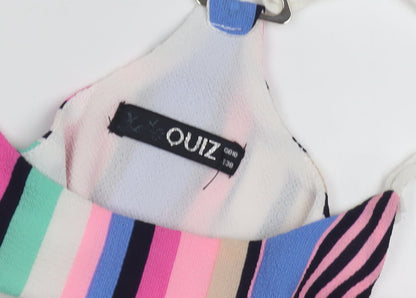 Quiz Women's Multicoloured Striped Tank Top, Size 10