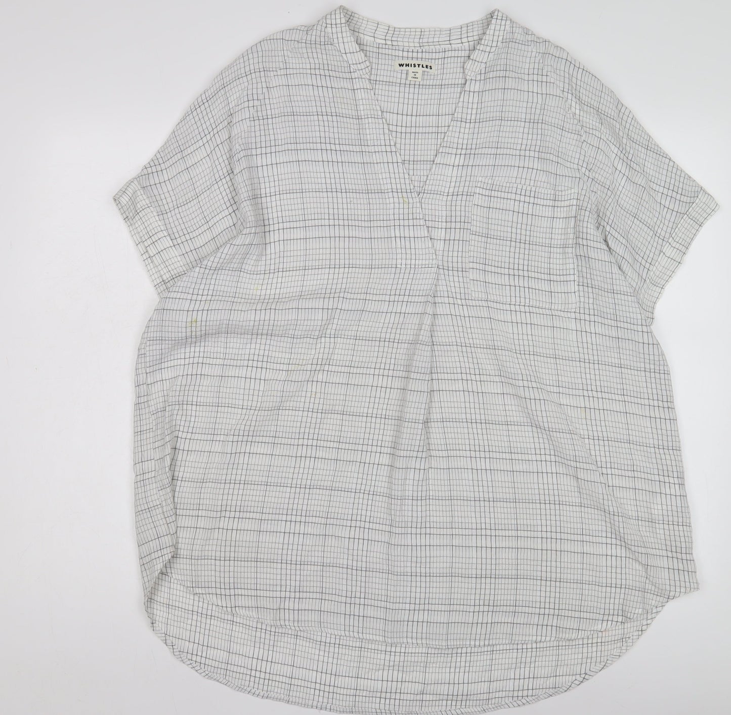 Womens UK Size S Whistles White Tunic Blouse