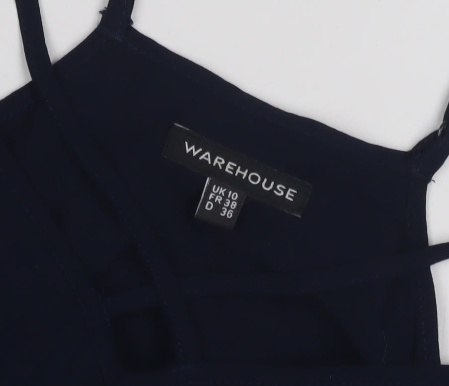 Womens UK Size 10 Warehouse Blue Camisole Tank