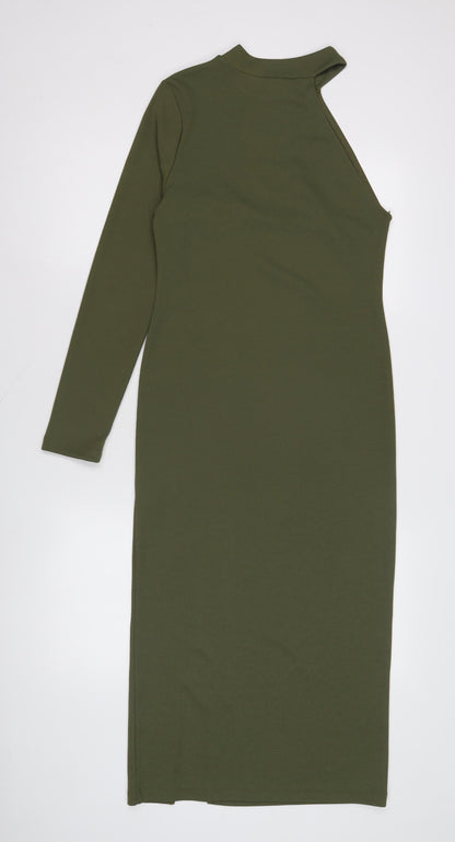 Topshop Women’s Green Bodycon Midi Dress - Size 12