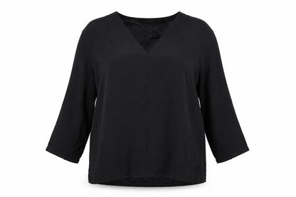 Laura Clement Women's Black Silk Blouse Size 10