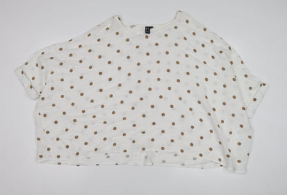 Womens UK Size 14 Izabel London White Basic Blouse