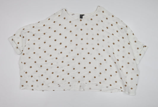 Womens UK Size 14 Izabel London White Basic Blouse