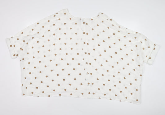 Womens UK Size 14 Izabel London White Basic Blouse
