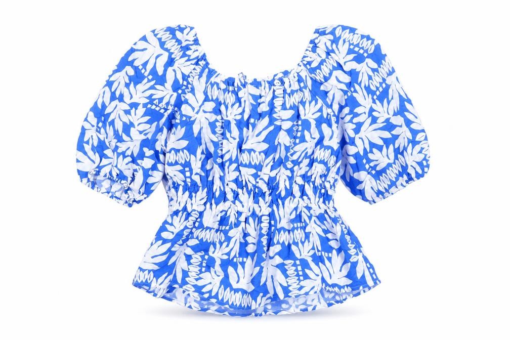 Womens UK Size 10 Marks and Spencer Blue Basic Blouse