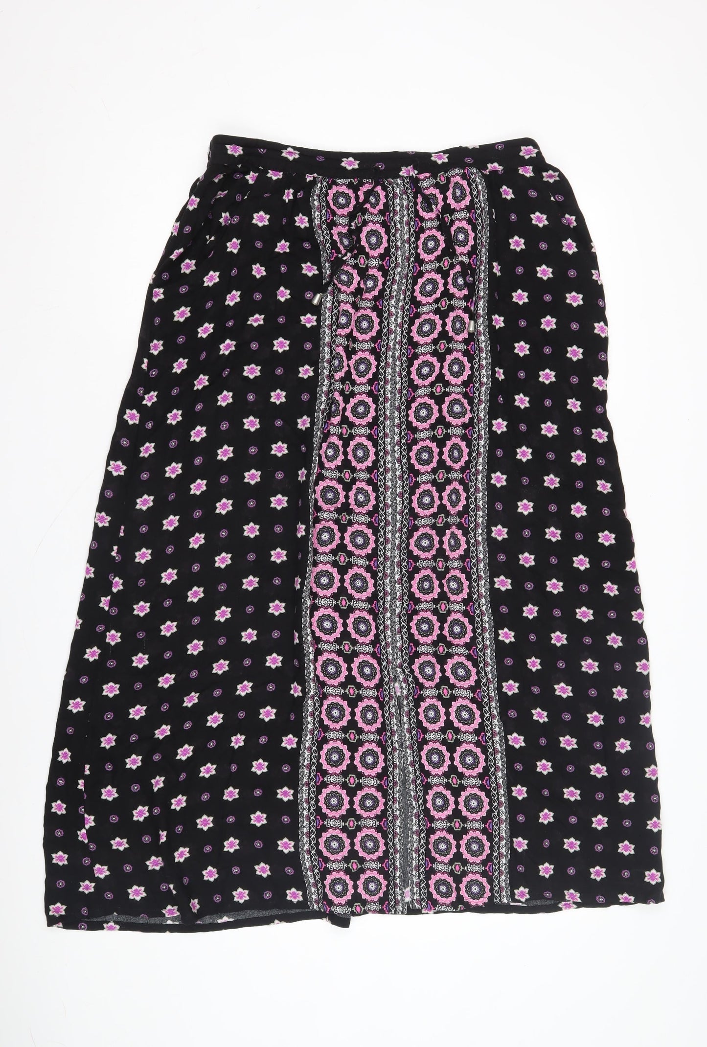 M&Co Women's Floral A-Line Midi Skirt, Size 14