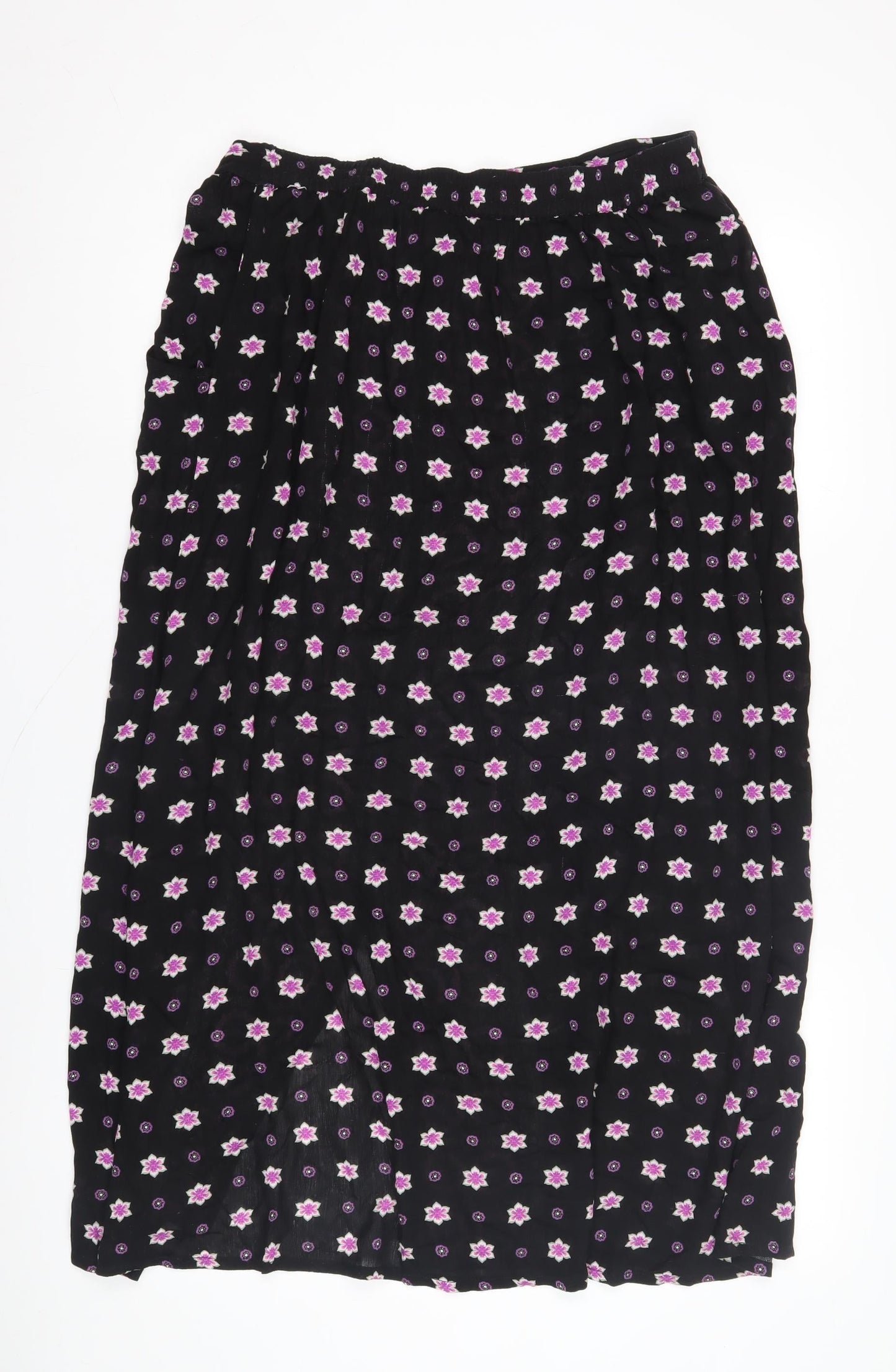 M&Co Women's Floral A-Line Midi Skirt, Size 14
