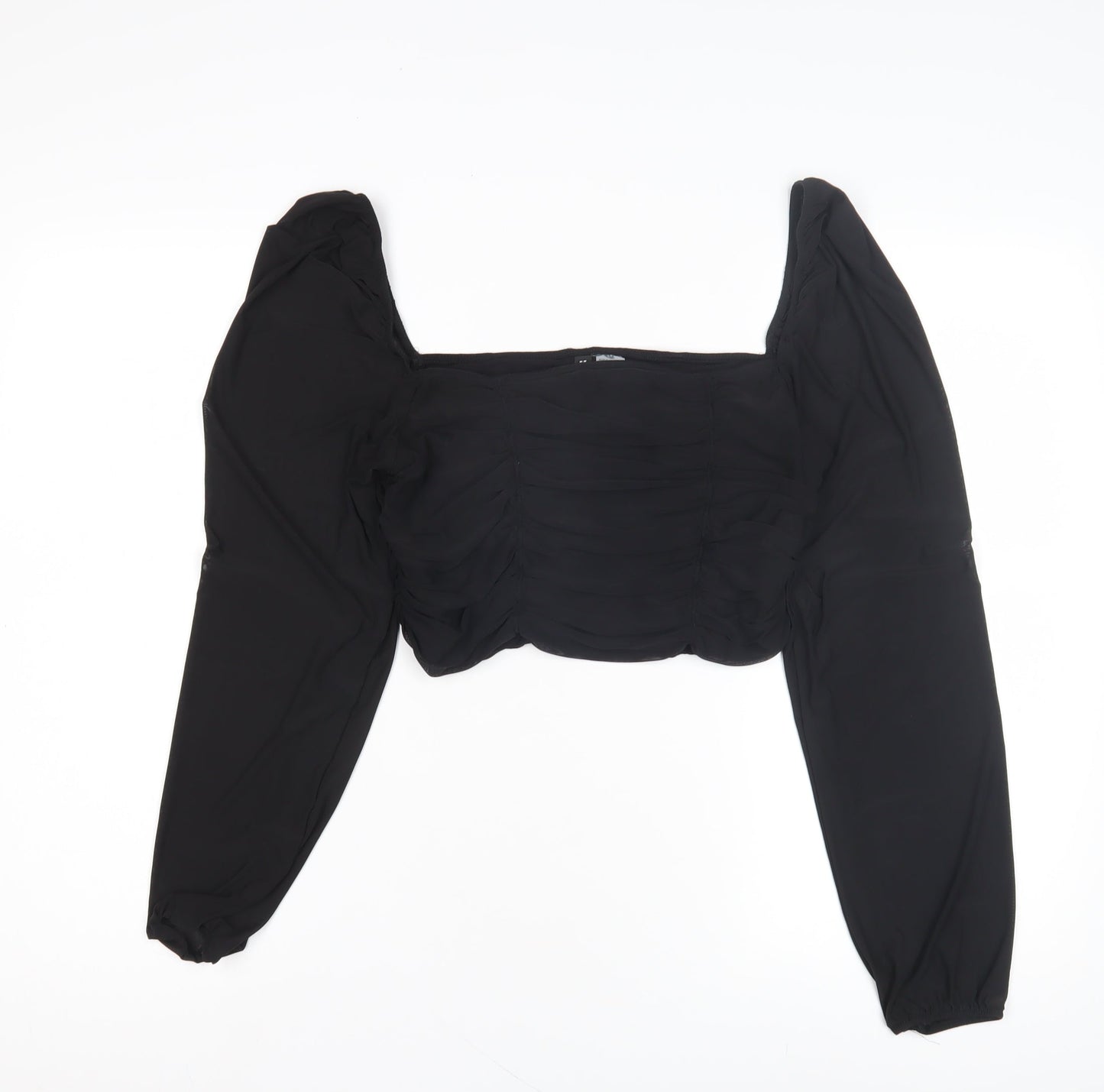 Womens UK Size L H&M Black Cropped