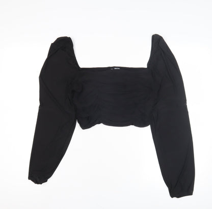 Womens UK Size L H&M Black Cropped