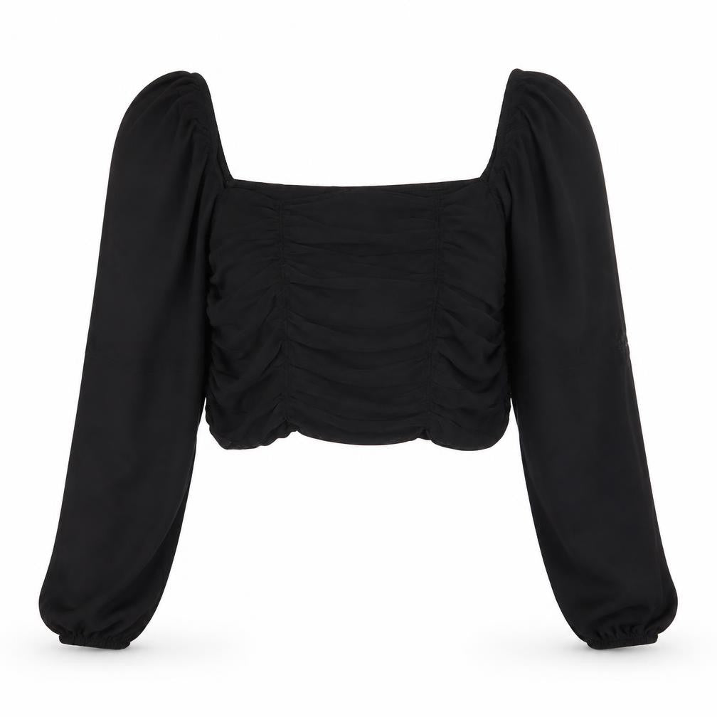 Womens UK Size L H&M Black Cropped