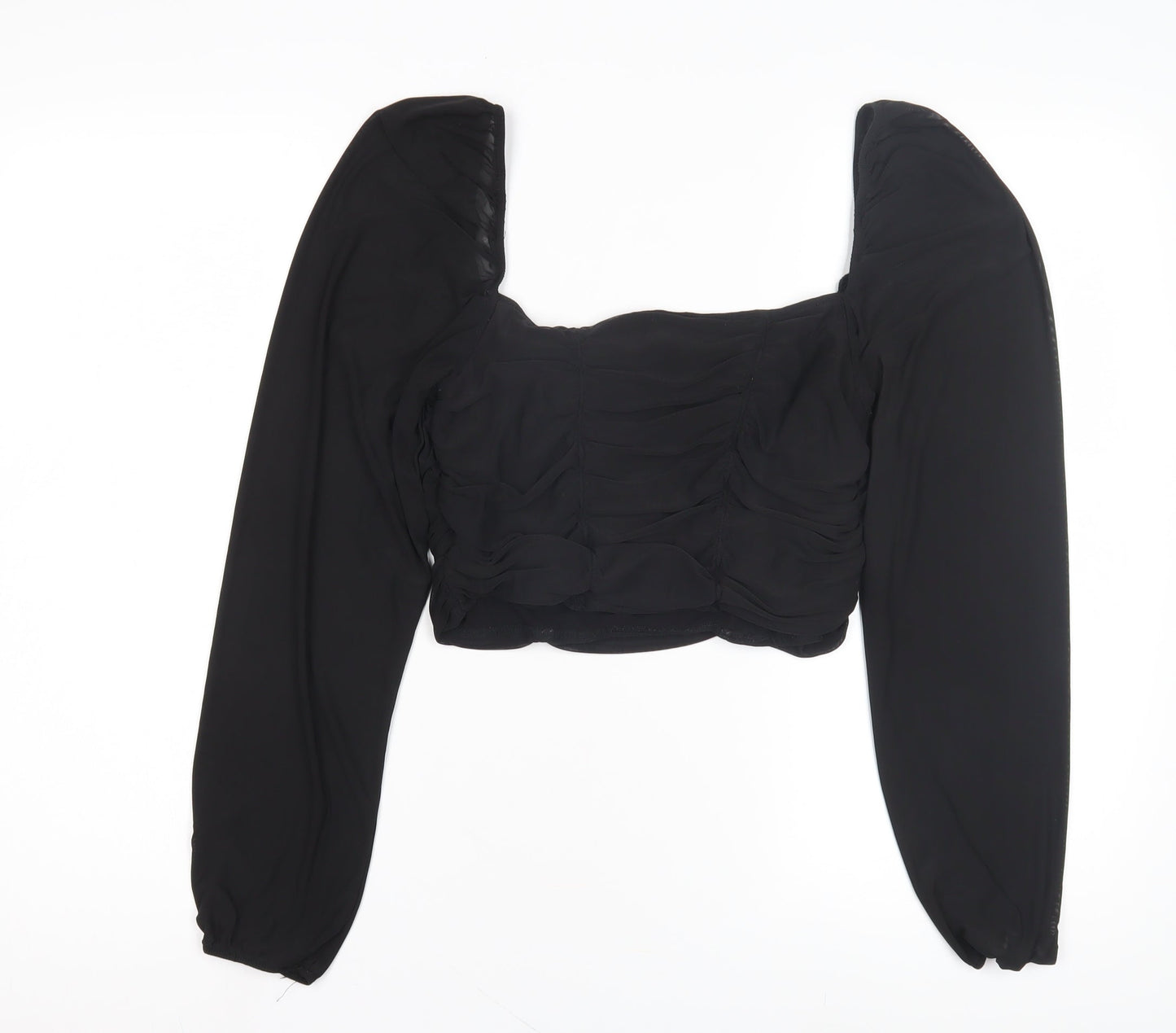 Womens UK Size L H&M Black Cropped