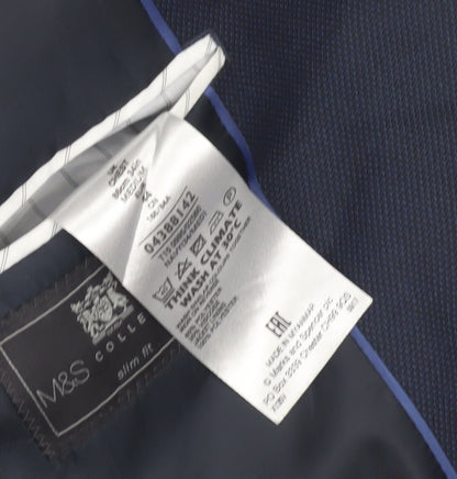 Marks and Spencer Men's Blue Slim Fit Blazer 34