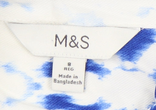 Womens UK Size 8 Marks and Spencer Multicoloured Basic Button-Up
