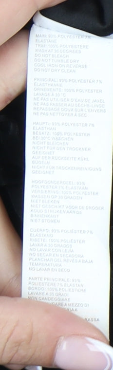 Boohoo Women’s Black Cropped Puff Sleeve Top, Size 6