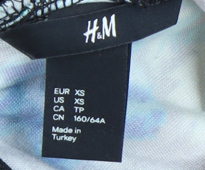 H&M Women's Multicoloured Floral Pencil Skirt XS