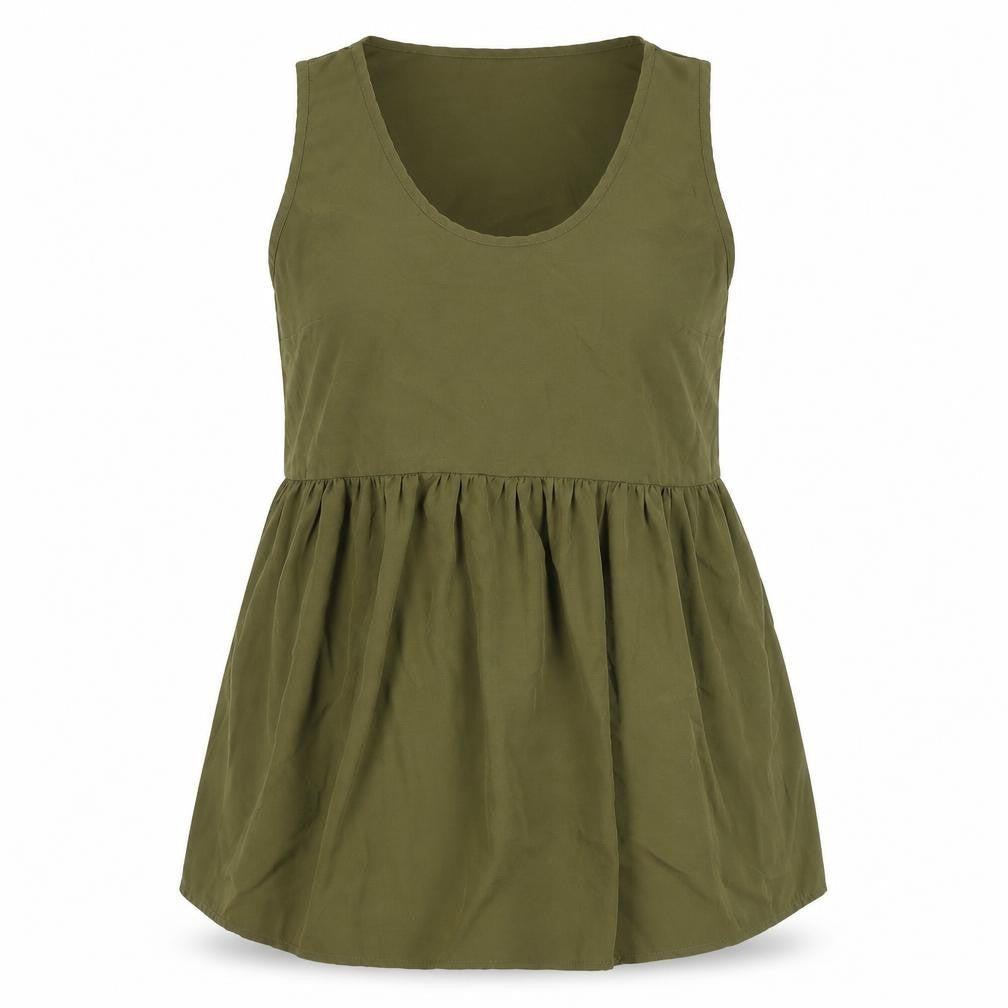 Womens UK Size 10 Boohoo Green Tunic Blouse