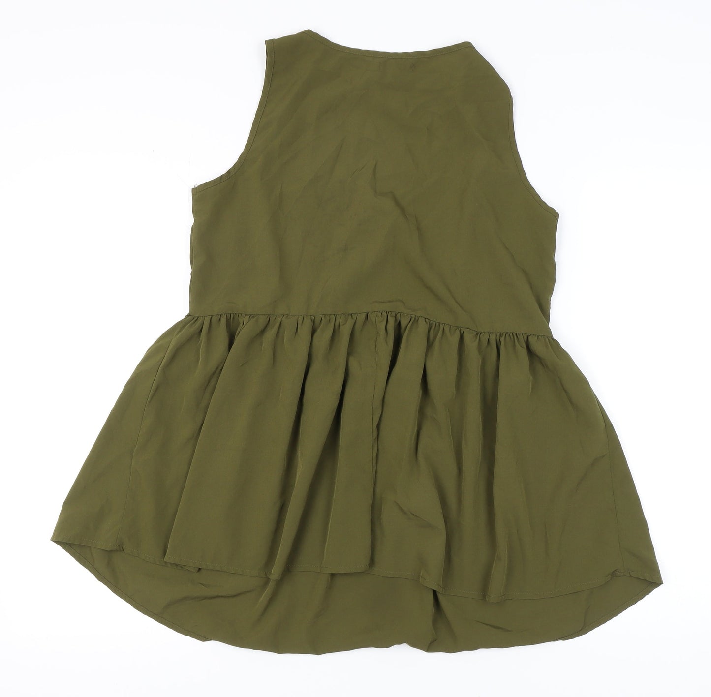Womens UK Size 10 Boohoo Green Tunic Blouse
