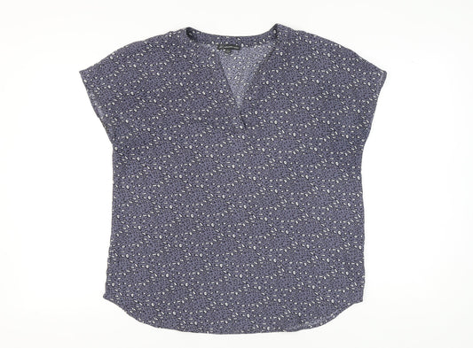 Womens UK Size L Adrianna Papell Blue Basic Blouse