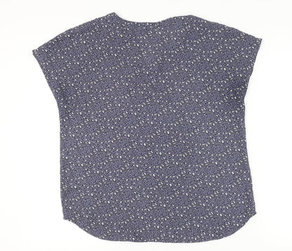 Womens UK Size L Adrianna Papell Blue Basic Blouse