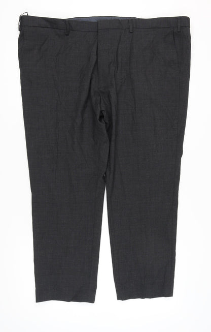 Men's M&S Grey Dress Pants 50 SHT Formal Trousers