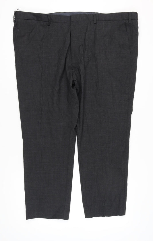 Men's M&S Grey Dress Pants 50 SHT Formal Trousers