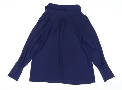Womens UK Size 12 Jasper Conran Blue Basic Blouse
