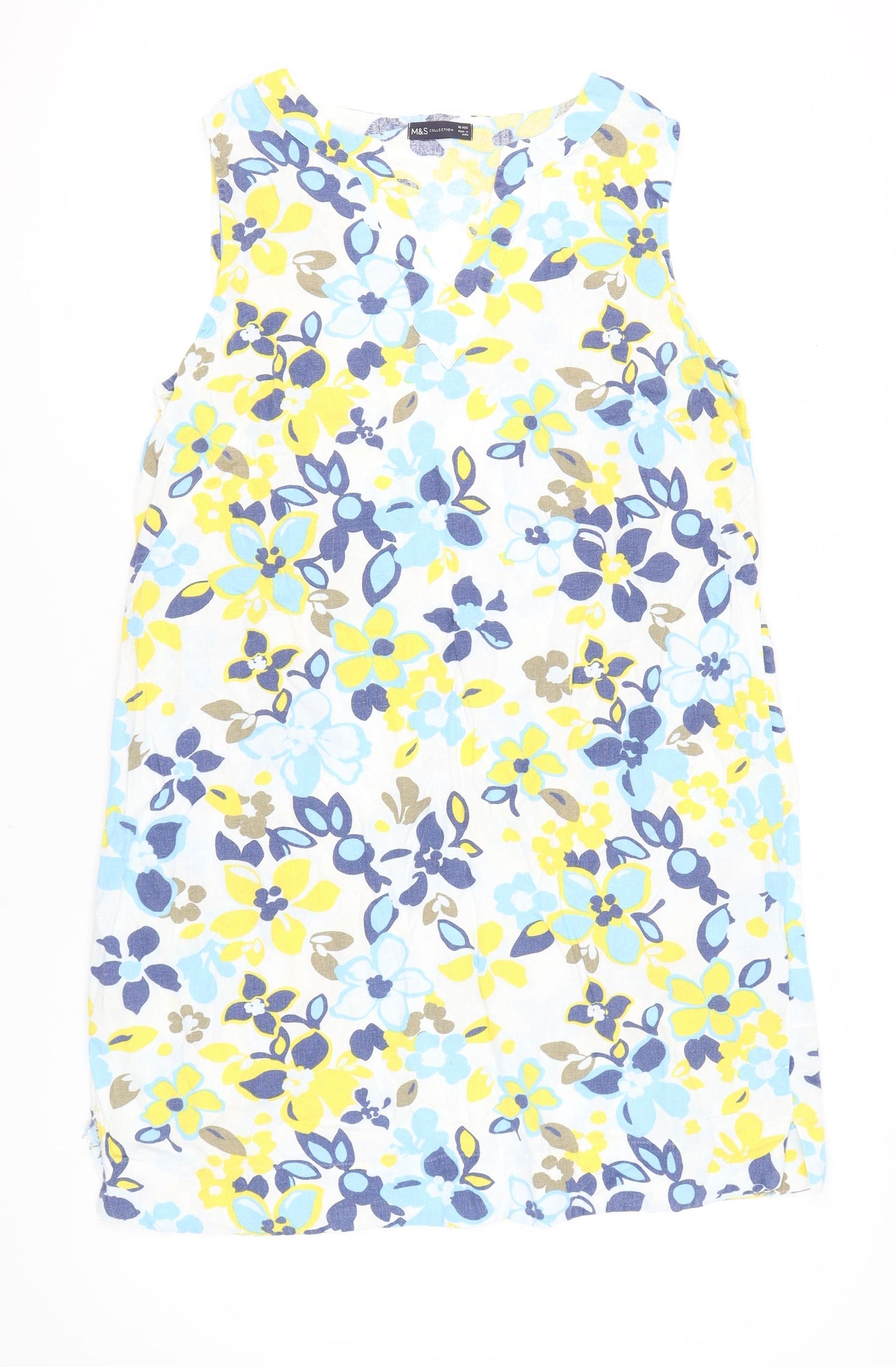 Marks and Spencer Women's Floral Linen Dress, Size 16