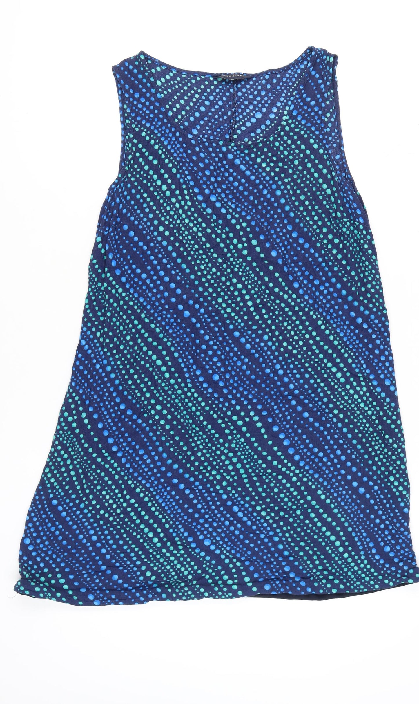 Debenhams Women's Blue Sleeveless A-Line Dress Size 16