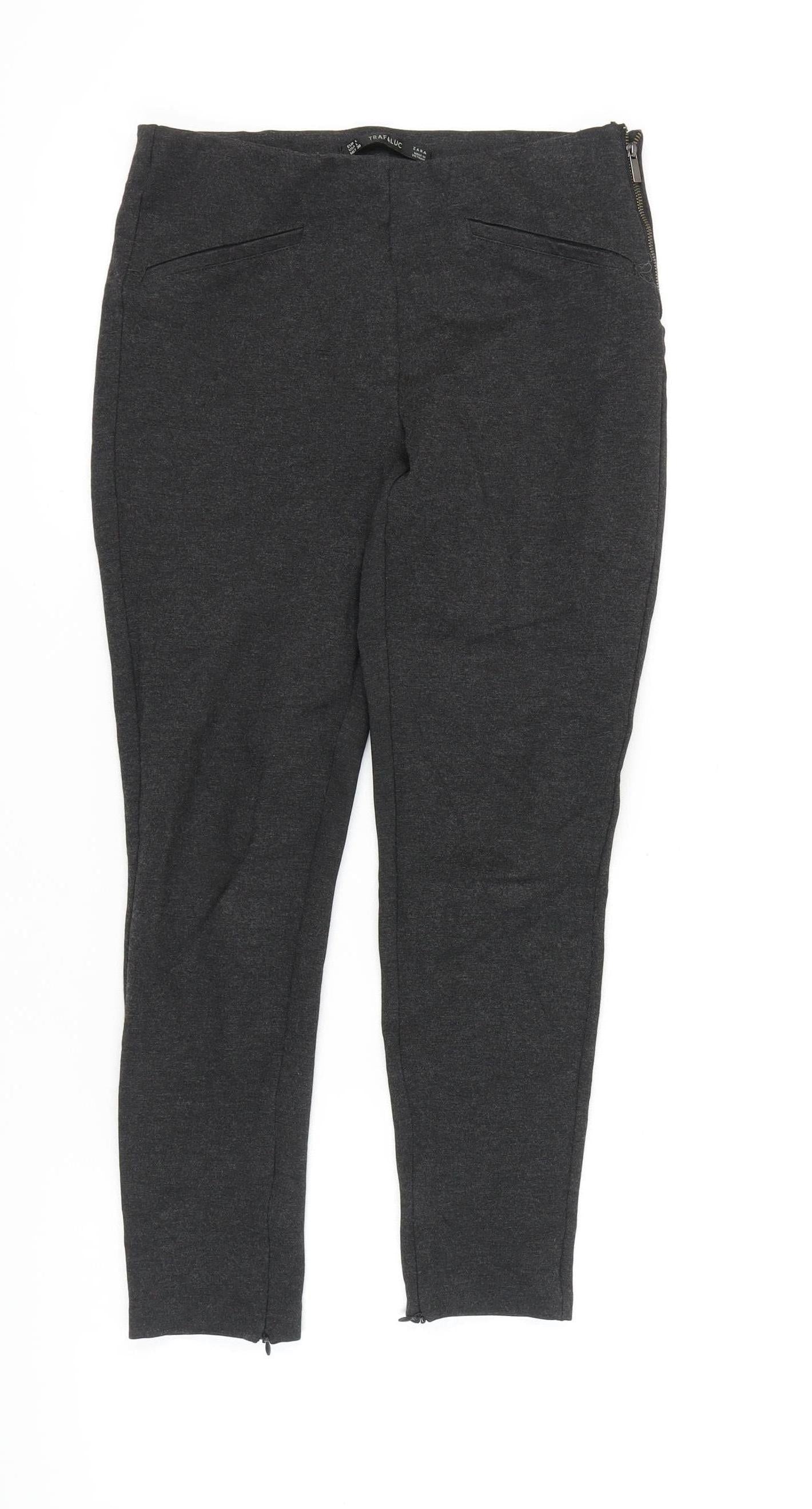 Womens UK Size L Zara  Leggings Grey Leggings