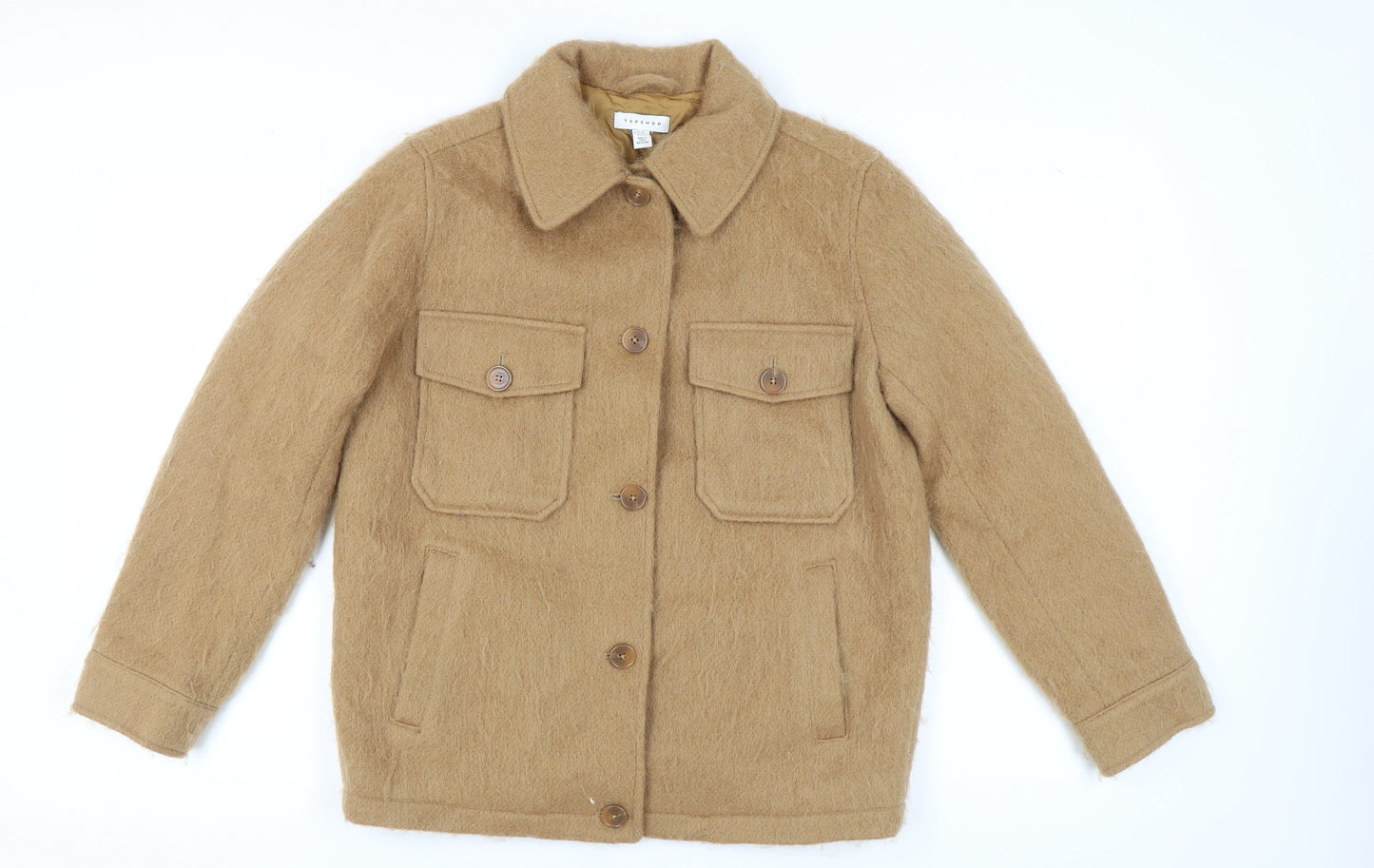 Womens UK Size XS Topshop Beige Basic Jacket