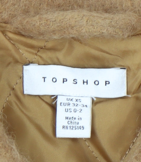Womens UK Size XS Topshop Beige Basic Jacket